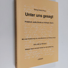 Unter uns gesagt : Friedrich Jodls Briefe an Wilhelm Bolin - pikkukuva 1