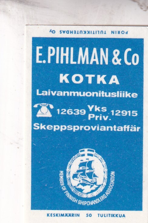 Kotka. E. Pihlman & Co, Laivanmuonitusliike,    s66