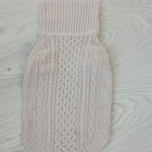 Valkoinen palmikkoneule hihoilla tyttökoiralle 35cm - pikkukuva 1