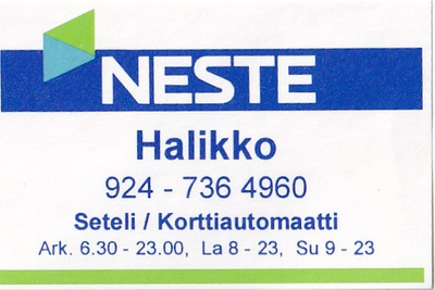 Halikko . NESTE ,  b419