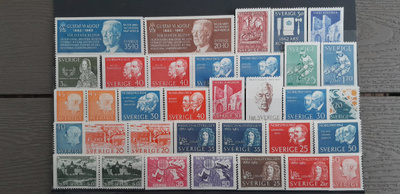 RUOTSI n.1962-1965 postimerkkejä ** 34 kpl