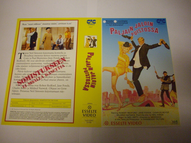 Vhs kansipaperi Fix - PALJAIN JALOIN PUISTOSSA (Sis.pk:t)