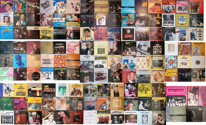 130 kpl vinyylilevyjä (jazz & swing)