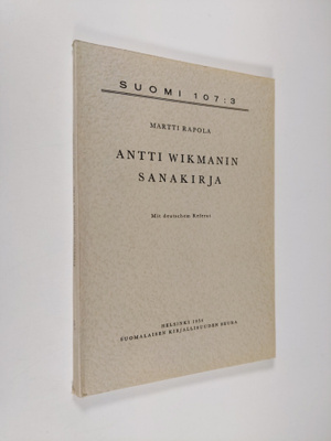 Martti Rapola : Antti Wikmanin sanakirja