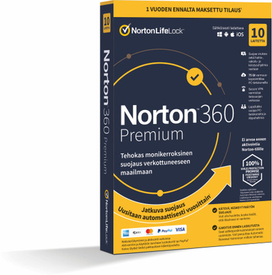 Norton 360 PREMIUM 10 laitteelle.