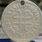 Säästöpankki Onnenlantti. Hopeavärinen. Halkaisija - 26 mm. - pikkukuva 4
