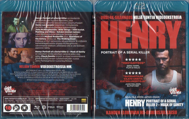 Henry Portrait Of a Serial Killer 1 & 2	(68 970)	UUSI	-FI-	B