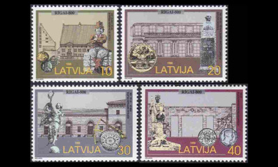 Latvia 481-4 ** Riika 800v (1998)