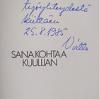 Voitto Huotari : Sana kohtaa kuulijan (signeerattu, tekij... - pikkukuva 3