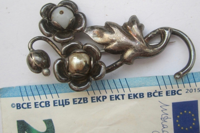 VANHA Koru Rintakoru Hopeaa 1940-l