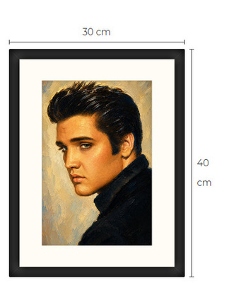 Uusi Elvis Presley art print kehystetty 30 cm x 40 cm