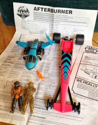 1988 M.A.S.K. AFTERBURNER Dragster Kenner DUSTY HAYES MASK