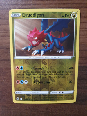 Pokemon Druddigon 113/172 Reverse holo rare