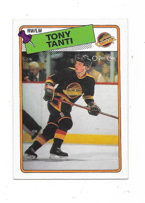 1988-89 OPC #82 Tony Tanti , Vancouver Canucks