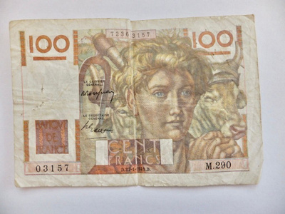 Ranska France 100 francs 1949