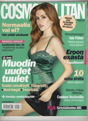 Cosmopolitan n:o 3 2009 Isla Fisher. Candace Bushnell.
