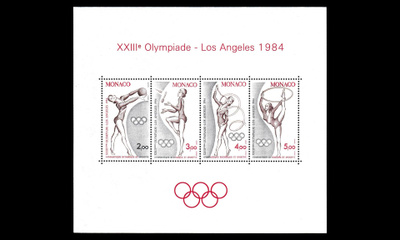 Monaco 1618-21BL25 ** Olympialaiset Sarajevo ja Los Angeles