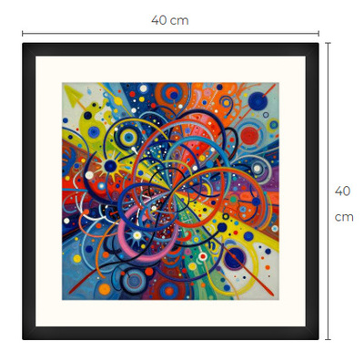 Uusi uniikki abstrakti art print taulu 40 cm x 40 cm