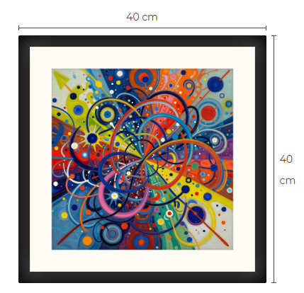 Uusi uniikki abstrakti art print taulu 40 cm x 40 cm