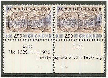1976 2,50mk juustomuotit pari nrolla 1628++