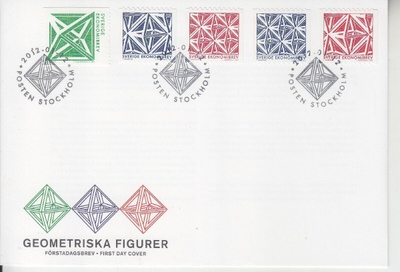 ruotsi fdc 2012 geometriska figurer.