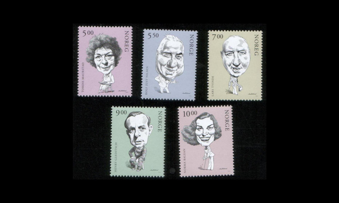 Norja 1417-21 ** Näyttelijöitä karikatyyrejä (2002)