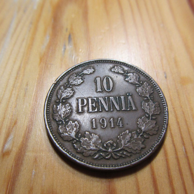 10 Penniä1914 mahd. kl 5