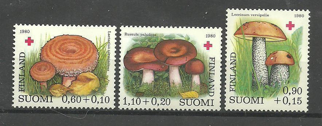 PR SIENET - PUNAINEN RISTI sarja 1980 - LaPe 863-865 **