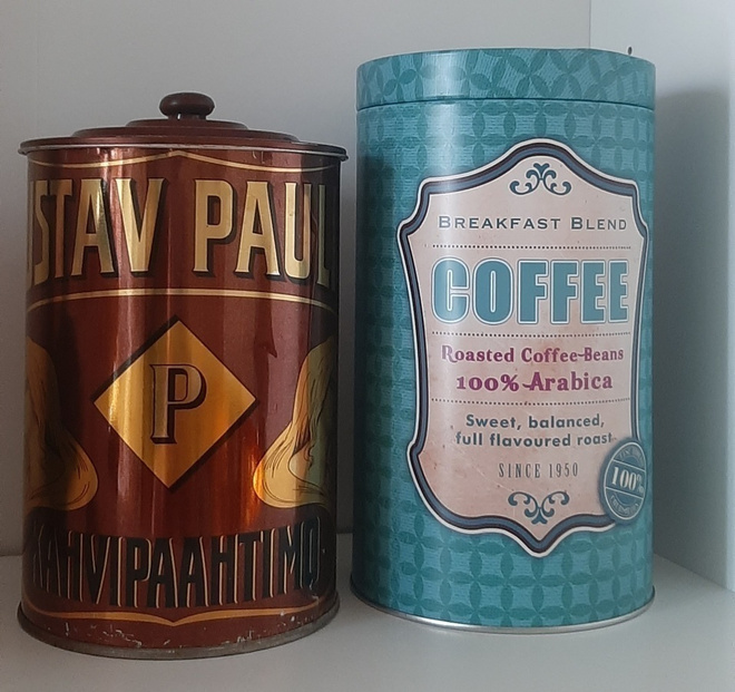 2x kahvipurkki Gustav Paulig ja 100 % Arabica