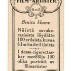 Filmitaiteilijoita savukerasiasta. n:o 47 BENITA HUME - pikkukuva 2
