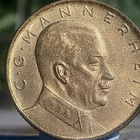 Kullanvärinen kolikko C.G.Mannerheim. Halkaisija - 31 mm. - pikkukuva 2