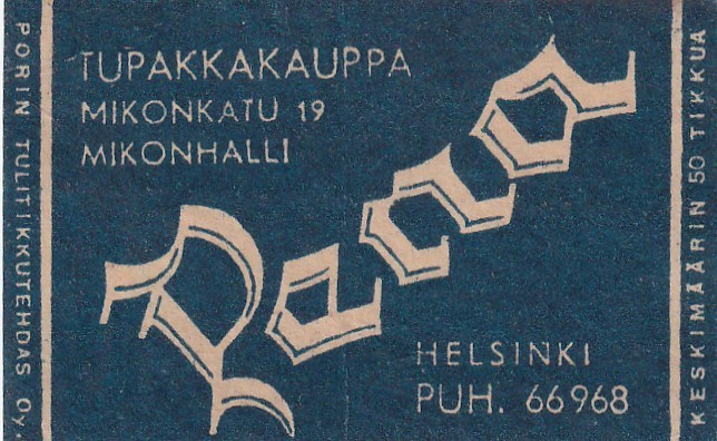 Helsinki, Pena tupakkakauppa  5/13