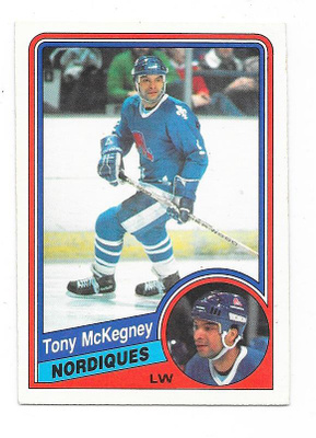 1984-85 OPC #283 Tony McKegney , Quebec Nordiques