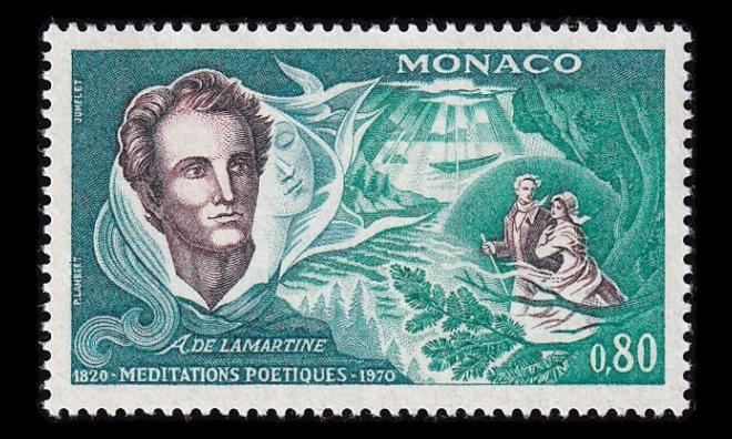 Monaco 991 ** Kirjailija Alphonse de Lamartine (1970)