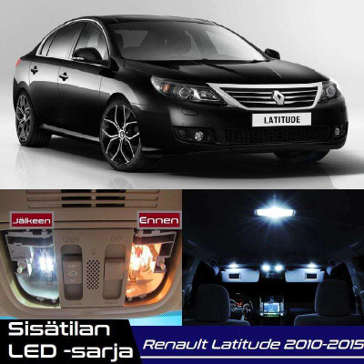 Renault Latitude Sisätilan LED-sarja 14-osainen