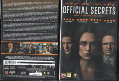 official secrets (43 343) UUSI -FI- DVD nordic, keira knigh