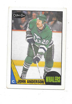 1987-88 OPC #45 John Anderson , Hartford Whalers