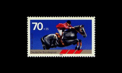 Saksa 968 ** Urheilu, esteratsastus (1978)
