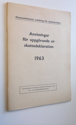 Finansministeriets skatteavdelning : Anvisningar för skat...