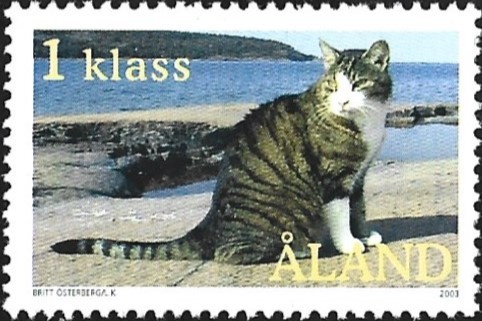 Åland 2003  Lemmikkieläimiä Kissat  1. lk ** LaPe 218