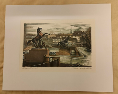 V. Serdyukov: Anitshkovin silta (1975) – Taidegrafiikka