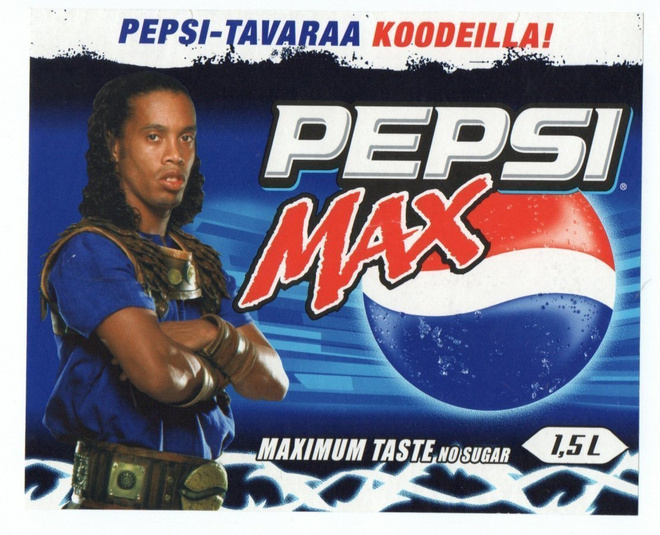 Etiketti. PEPSI MAX Ronaldinho 2004