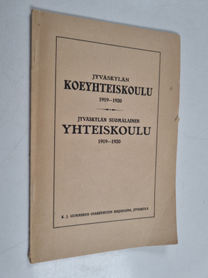 Jyväskylän koeyhteiskoulu 1919-1920 : Jyväskylän suomalai...