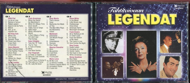 TÄHTITAIVAAN LEGENDAT . 4 CD-LEVYÄ . VALITTUJEN PALOJEN KOKO