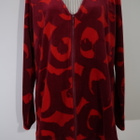 MARIMEKKO MIKA PIIRAINEN KAJAVA VELOUR JAKKU KOKO M - pikkukuva 1