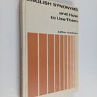 Hans Löffler : English synonyms and how to use them - pikkukuva 1