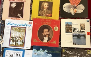 Lp-levyjä 35 kpl. klassista musiikkia
