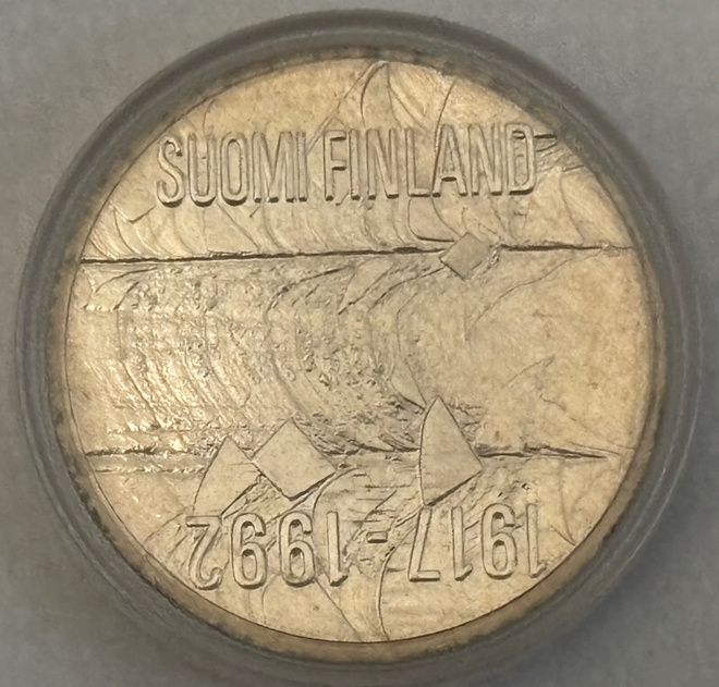 Hopearaha Suomi Finland itsenäisyys 75 vuotta 1917-1992
