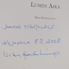 Mika Honkalinna : Lumen aika (signeerattu, tekijän omiste) - pikkukuva 3