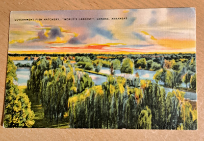 Yhdysvallat, Arkansas, vanha kortti, kulkenut käsipostissa